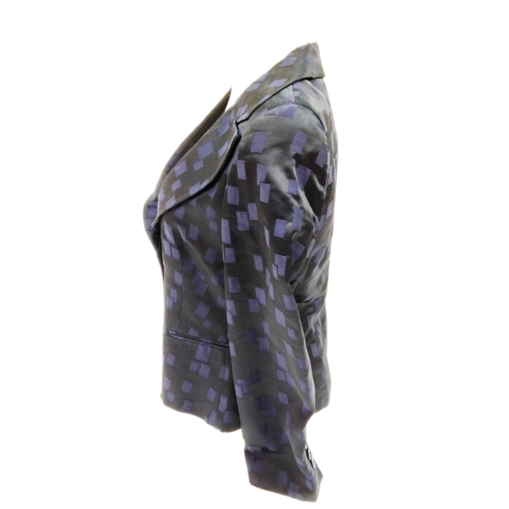 Emporio Armani Square Jacquard Jacket Women Size 42 - Picture 3 of 9